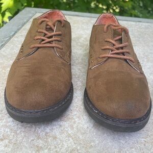 Cole Han Lil Shane Cognac Boys Buck Style Shoes Size 11